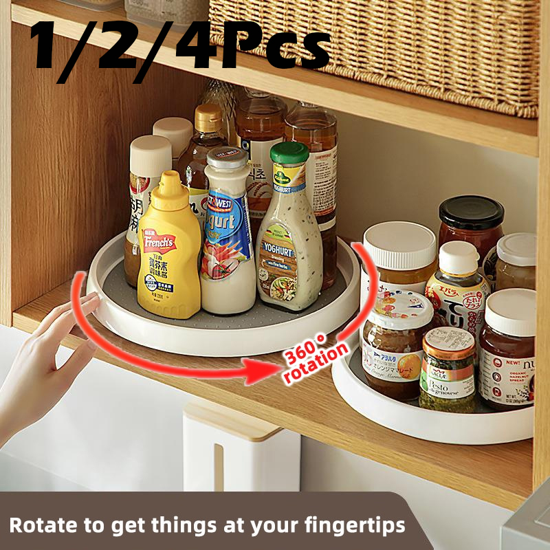 Kitchen Jobs - 1/4Pcs 360 Rotatable Anti Sliding Kitchen