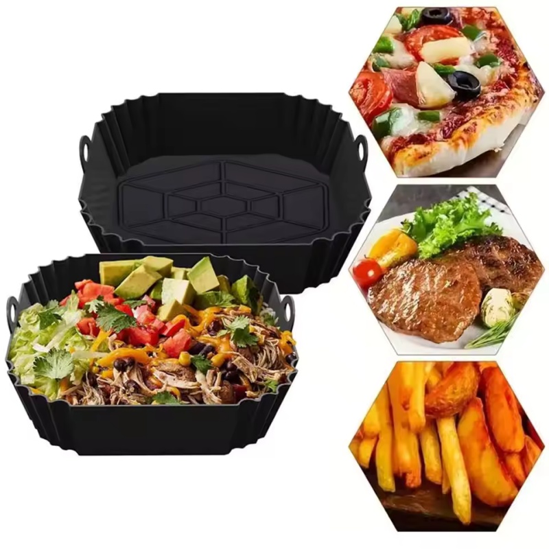 Kitchen Baking Tray - 1pc Silicone Air Fryer Pot Tray