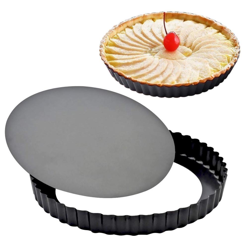 Tart Pan Loose - 24CM Quiche Pans Removable Bottom Mini