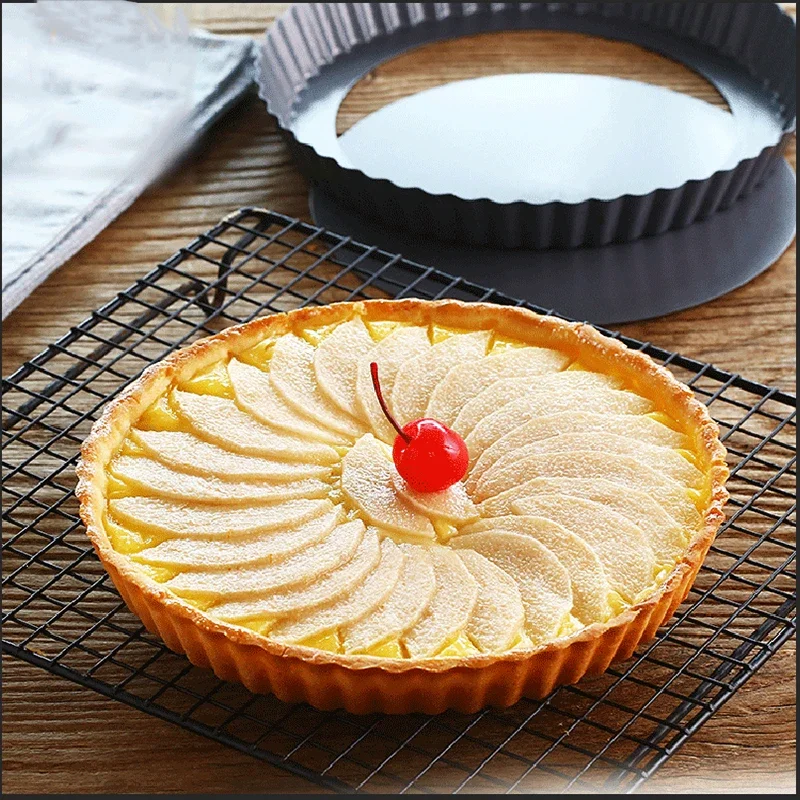 6Pcs Non-Stick Tart Quiche Fla - Tart Pan Loose review and price