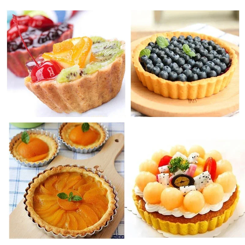 6Pcs Non-Stick Tart Quiche Fla - Tart Pan Loose review and price