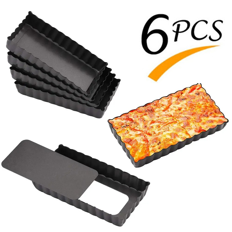 6Pcs Mini Tart Pan Set Rectang - Tart Pan Loose review and price