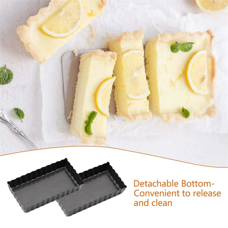 6Pcs Mini Tart Pan Set Rectang - Tart Pan Loose review and price