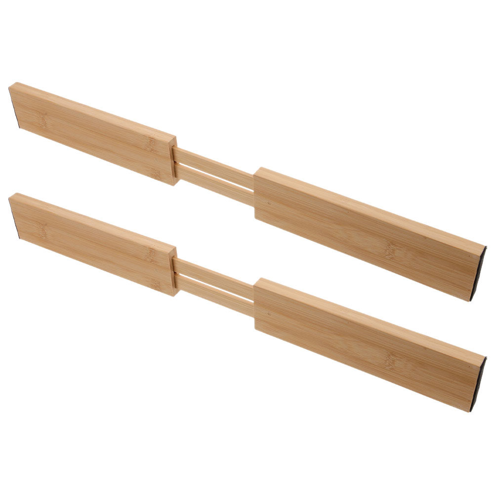 2Pcs Bamboo Drawer Dividers Ad - Kitchen Utensils review and price