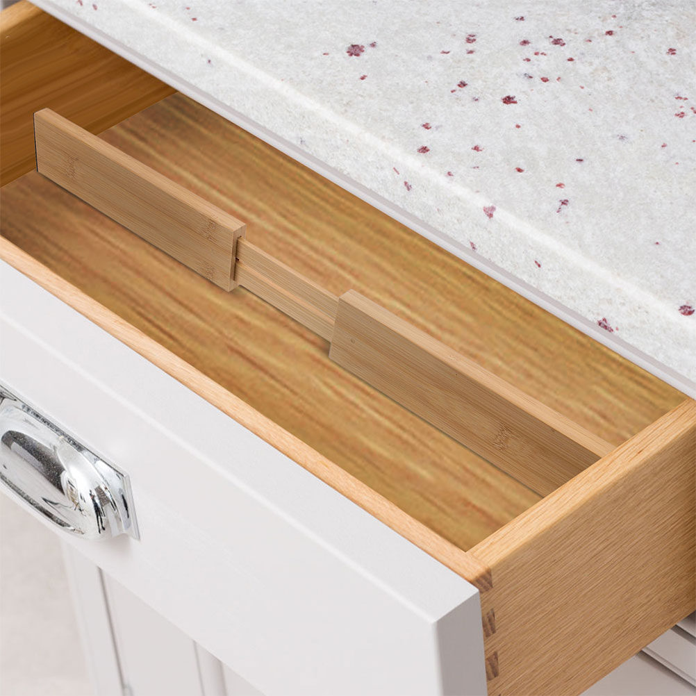 2Pcs Bamboo Drawer Dividers Ad - Kitchen Utensils review and price