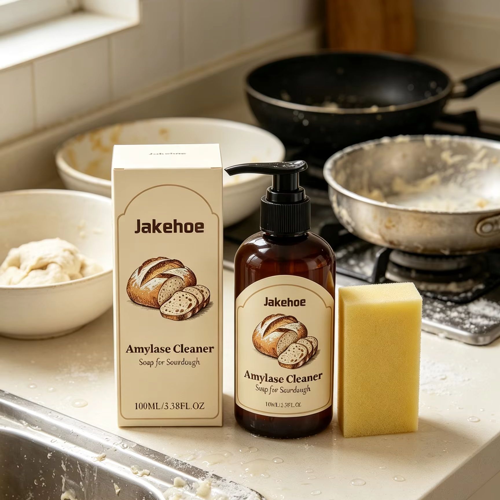 Jakehoe Amylase Cleaner Soap S - Kitchen Baking Mess review and price