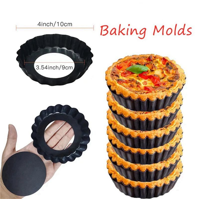 8Pcs 4In/10Cm Mini Pie Muffin  - Tart Pan Loose review and price