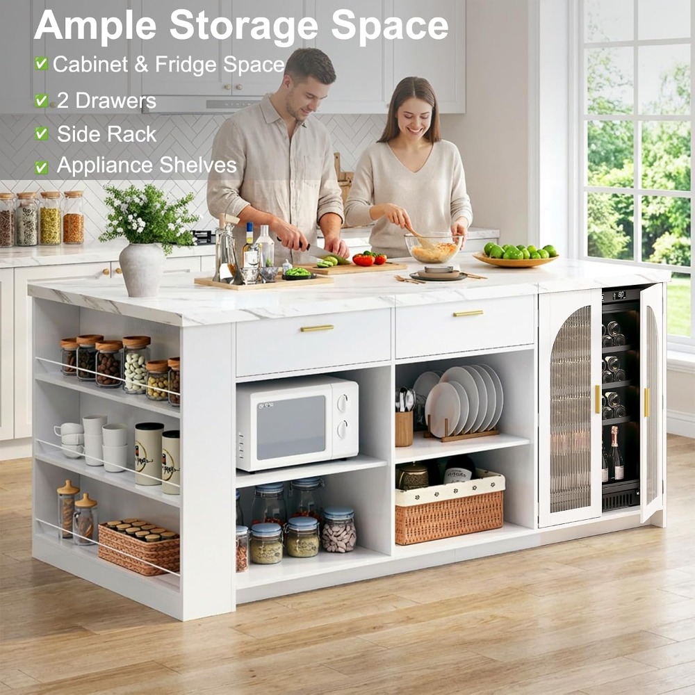71' Large Kitchen Island with  - Kitchen Q review and price