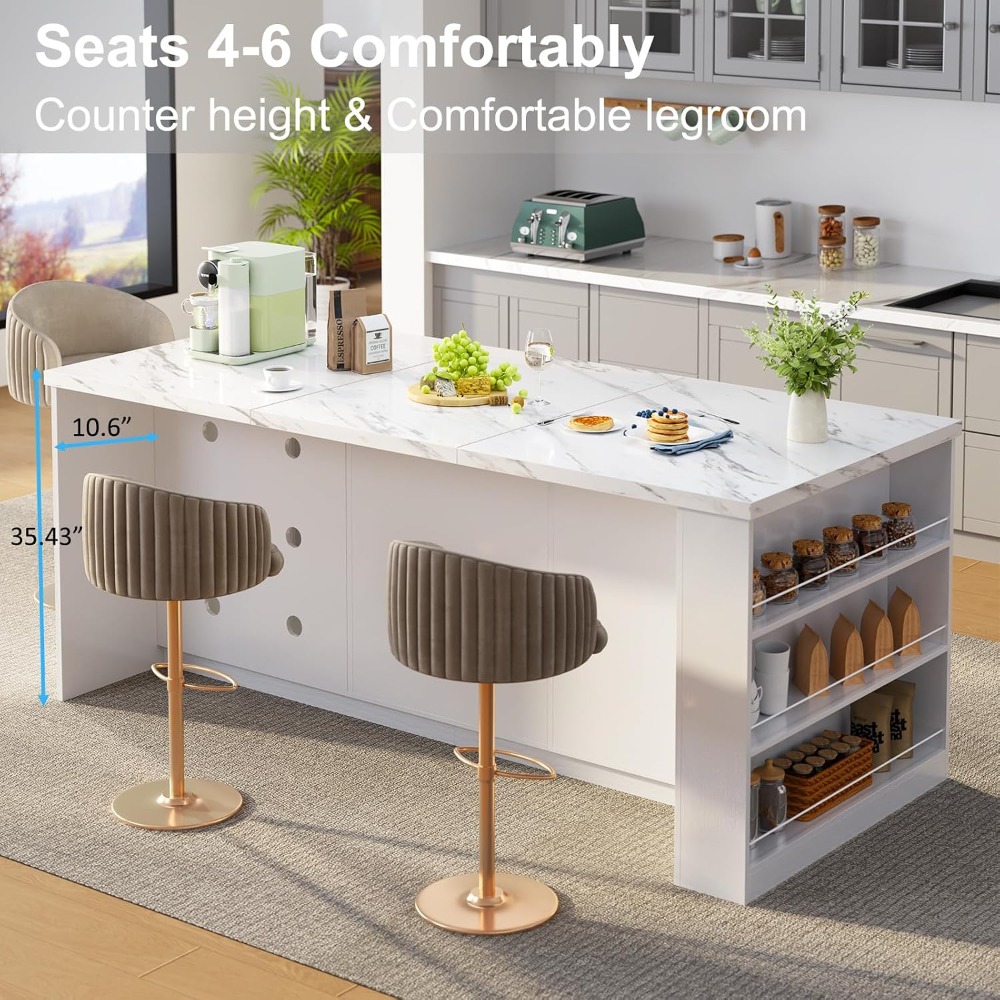 71' Large Kitchen Island with  - Kitchen Q review and price