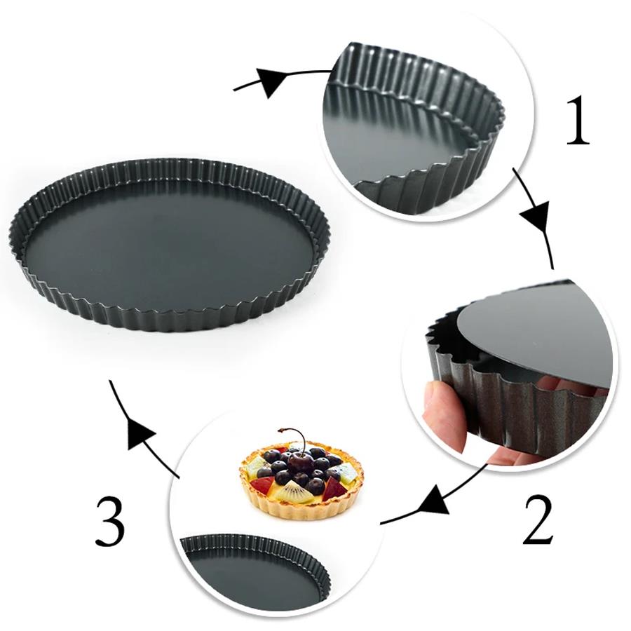 2pcs Fluted Edge Loose Base Pi - Tart Pan Loose review and price