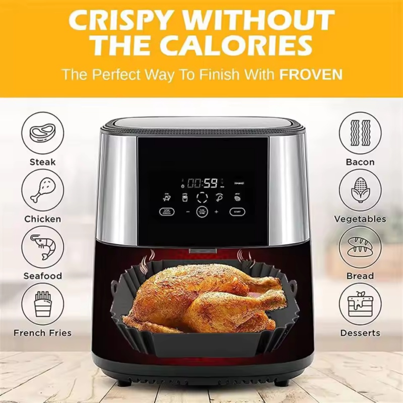 1pc Silicone Air Fryer Pot Tra - Kitchen Baking Tray review and price