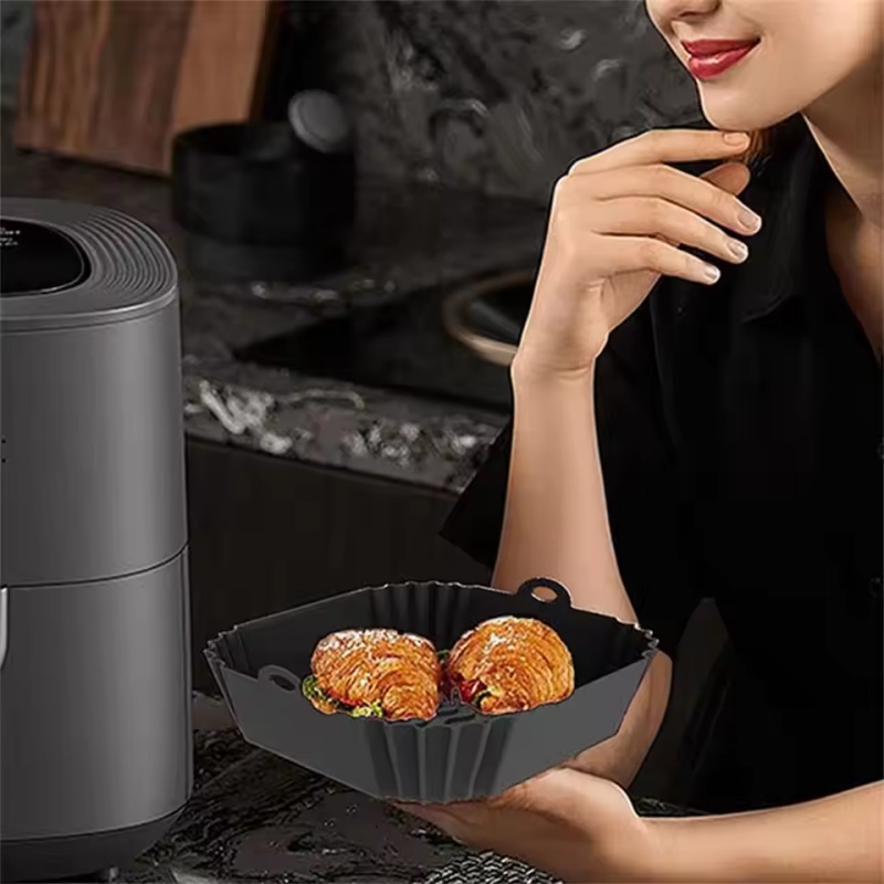 1pc Silicone Air Fryer Pot Tra - Kitchen Baking Tray review and price