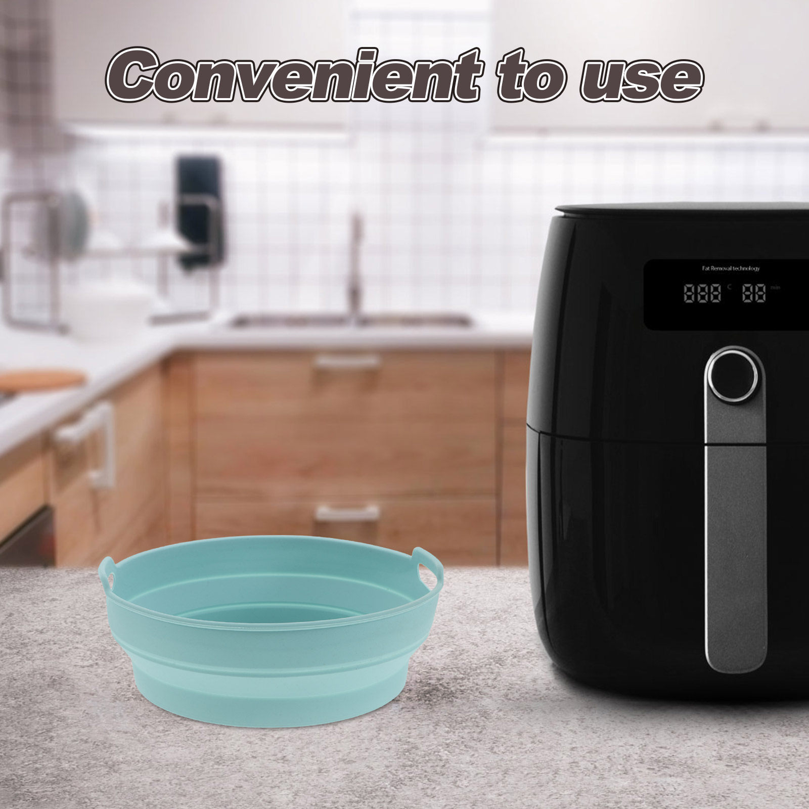 Foldable Silicone Air Fryer Ba - Kitchen Baking Tray review and price